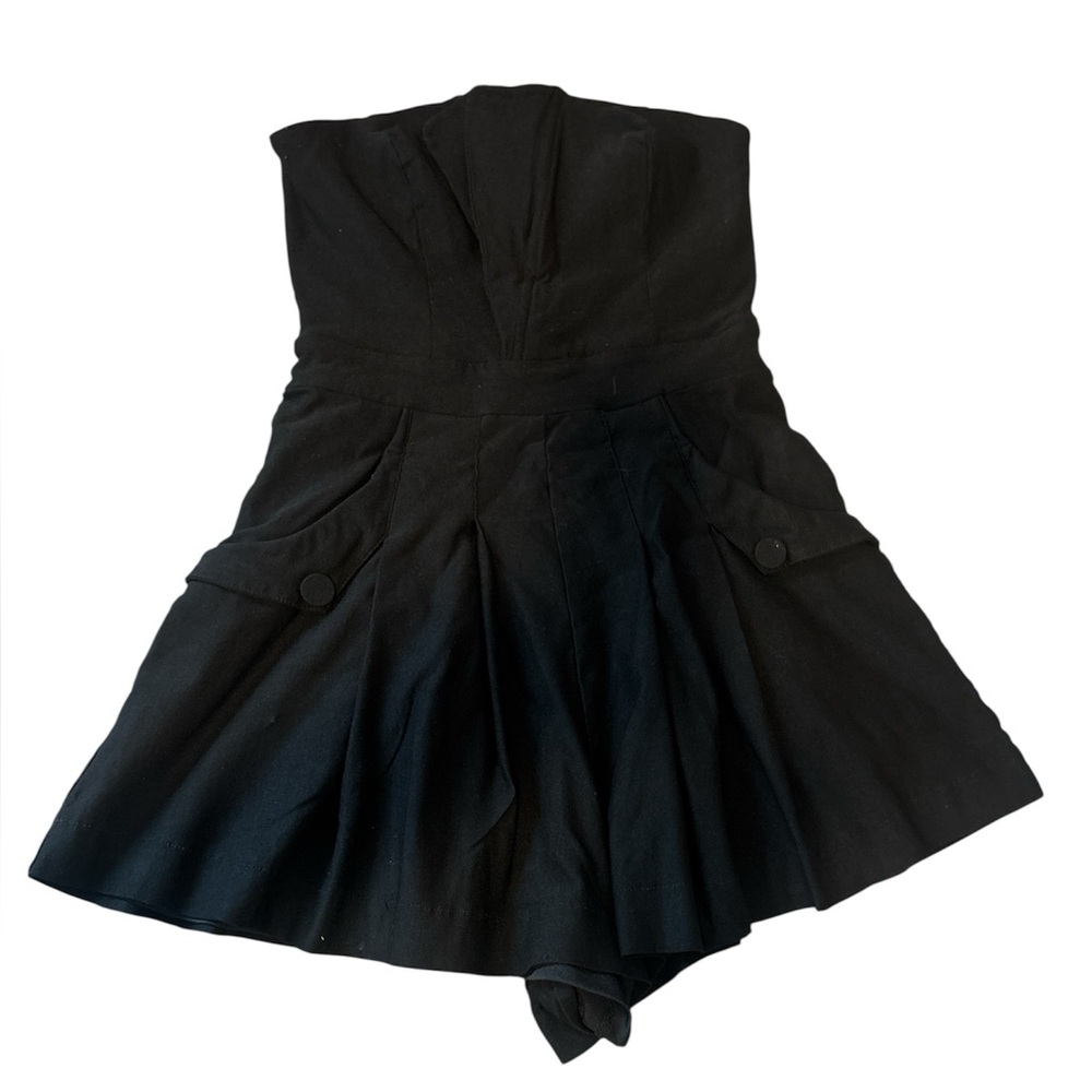 Lulu's Unique Charisma Black Pleated Strapless No… - image 9